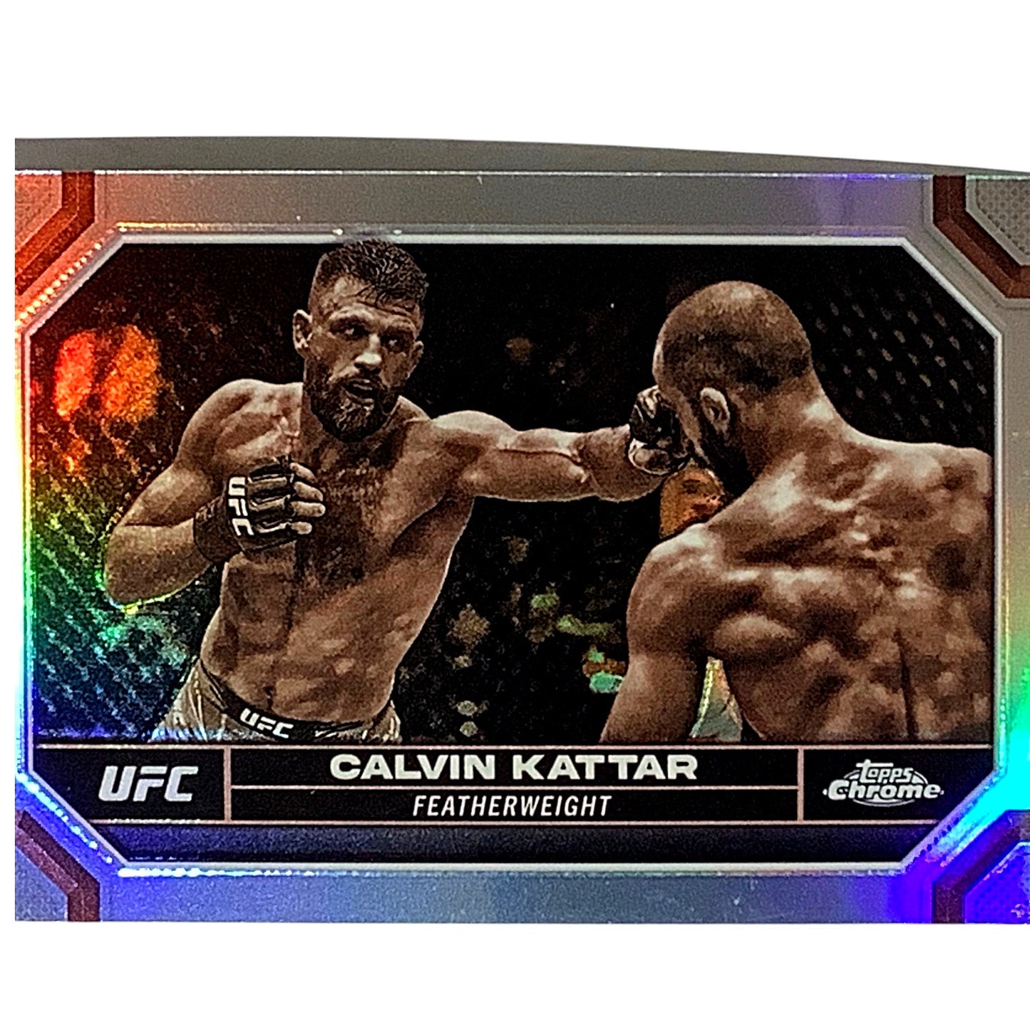 Calvin Kattar, Featherweight, UFC Refractor Card 37, 2024 Topps Chrome UFC, NM+