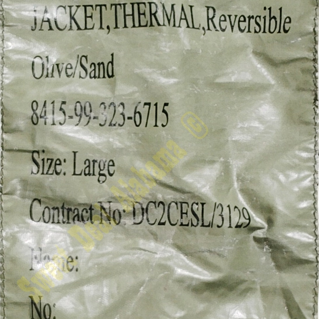 British Military - Bag used for Thermal Jacket, 12" x 5" x 4" (Bag Only), ODG