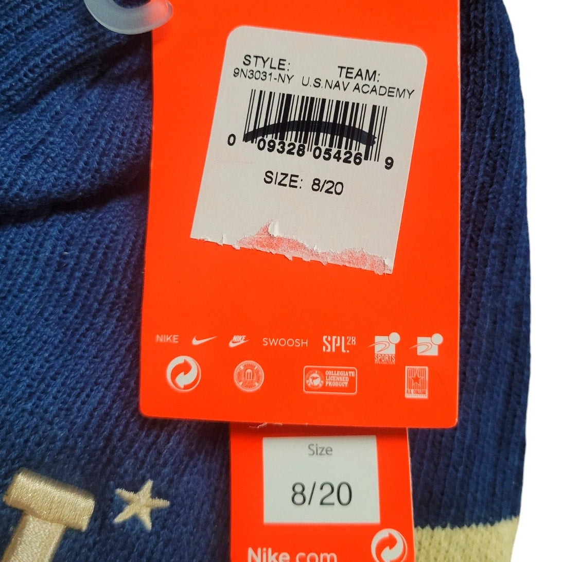 Nike Navy Midshipmen Youth Navy Blue-Black Reversible Knit Beanie, Size 8/20