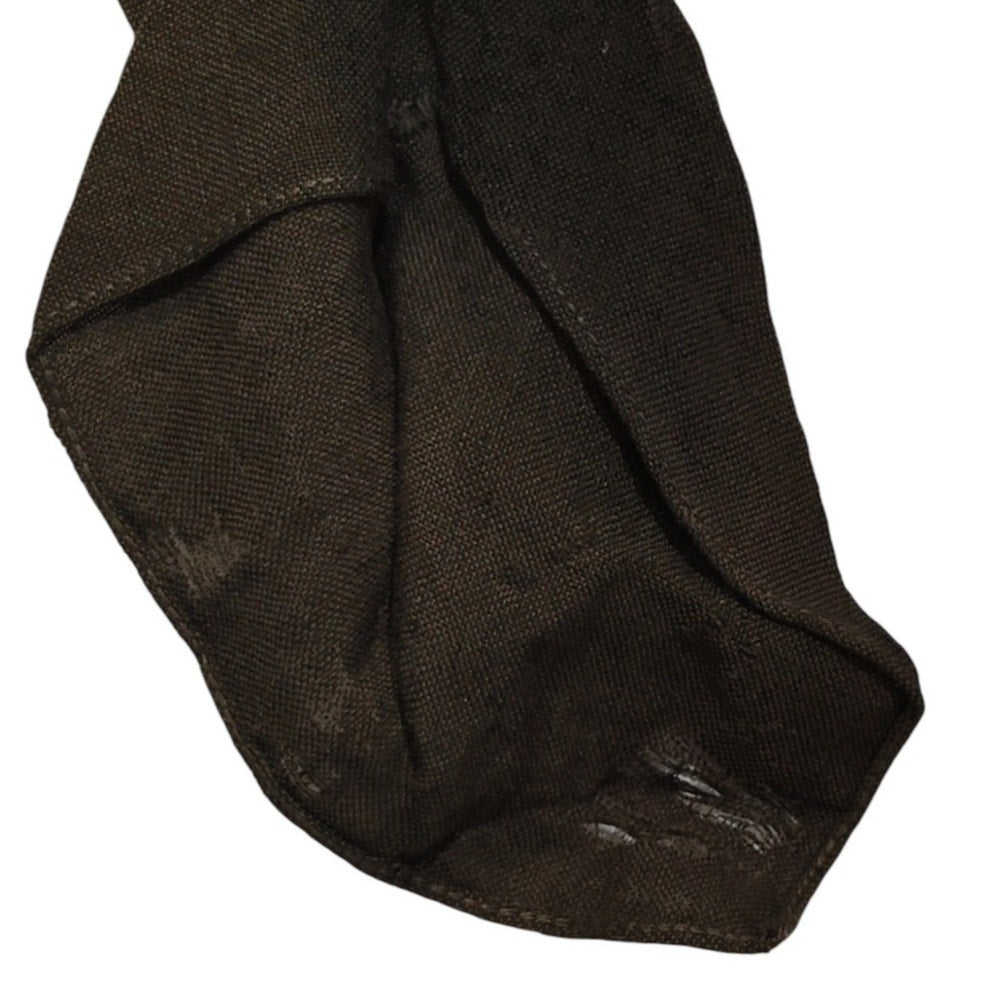 WWII-Era U.S. Army Enlisted Wool Necktie Olive Drab Coarse Weave Unfinished Ends
