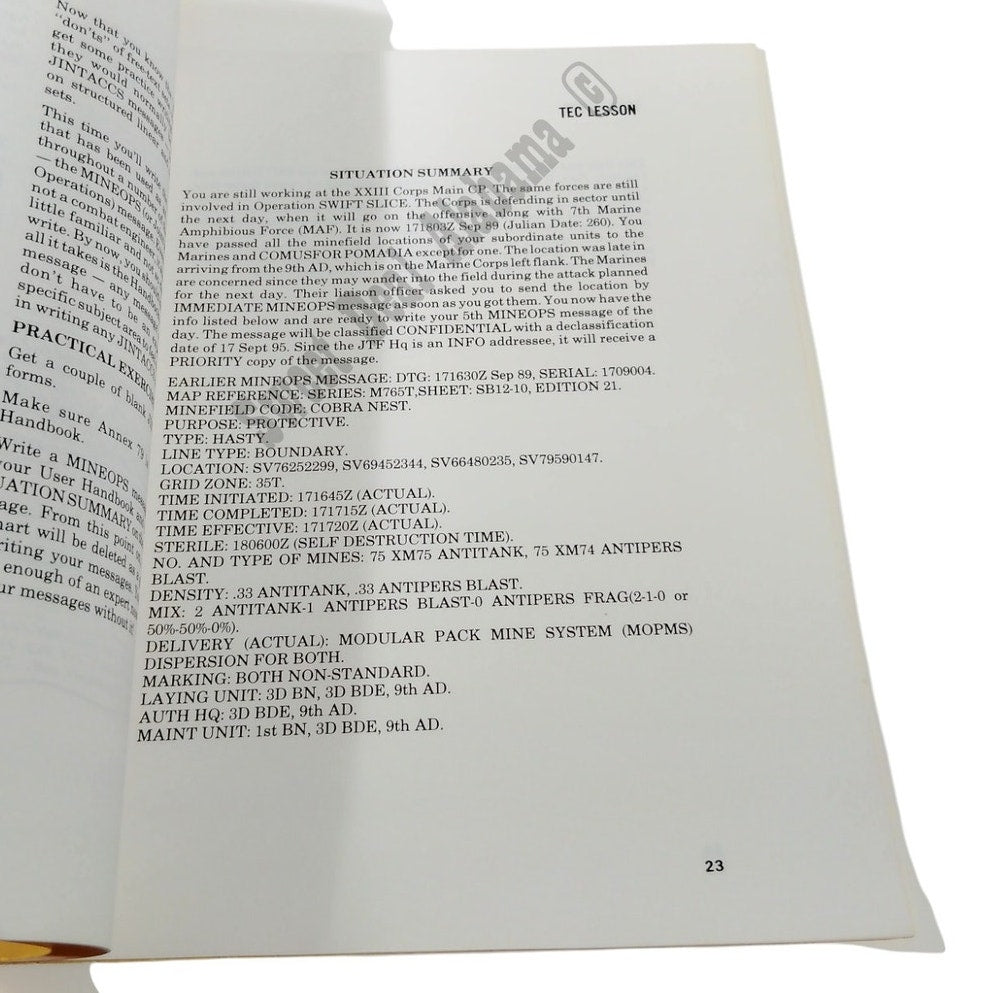 1985 Joint Interoperability Tactical Command and Control: Free Text and Reading