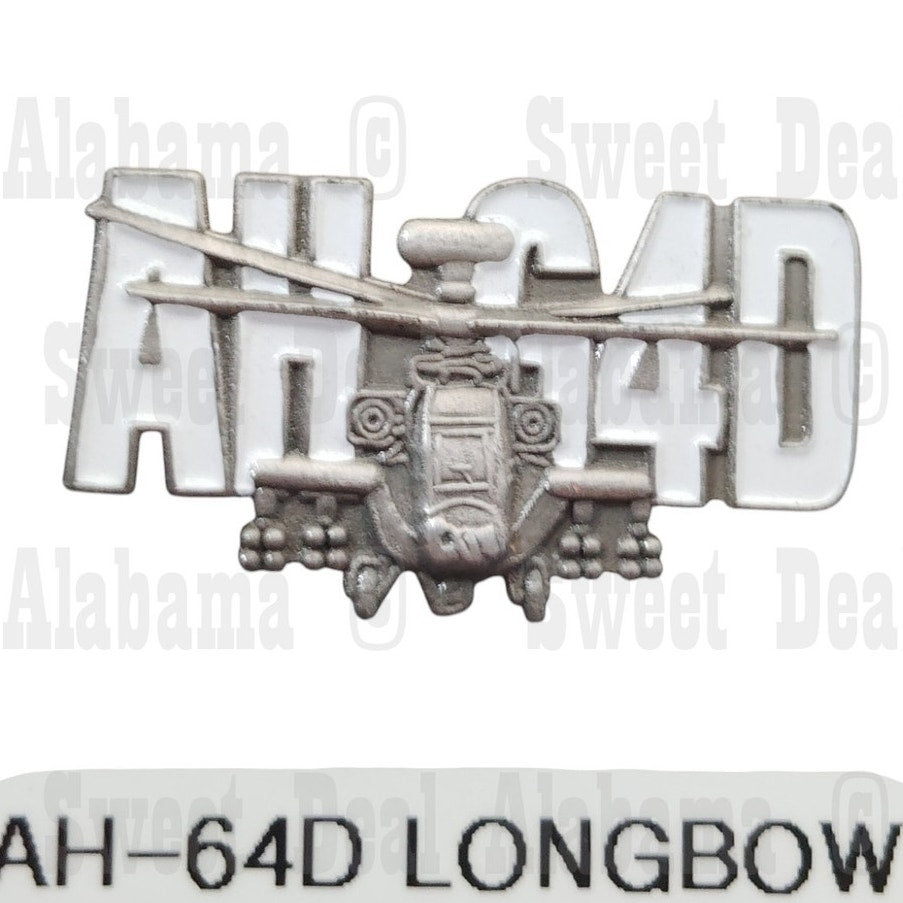 Apache Longbow AH-64D Helicopter Collector Hat, Lapel Brooch Pin 1-1/4"W x 3/4"H