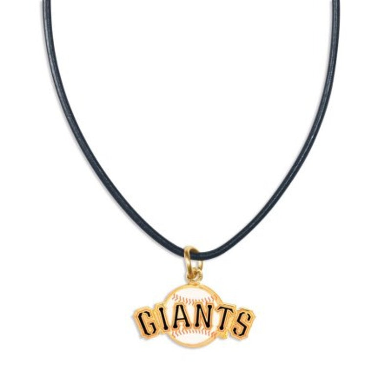 2017 San Francisco Giants 18" Leather Rope Charm Necklace, MLB Licensed Item