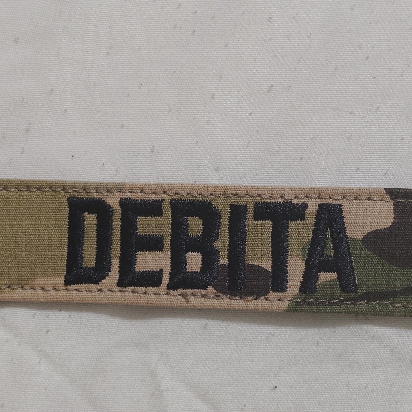 Name Tape “DEBITA” – OCP MultiCam – Hook Back – 5" × 1" – 2‑Pack