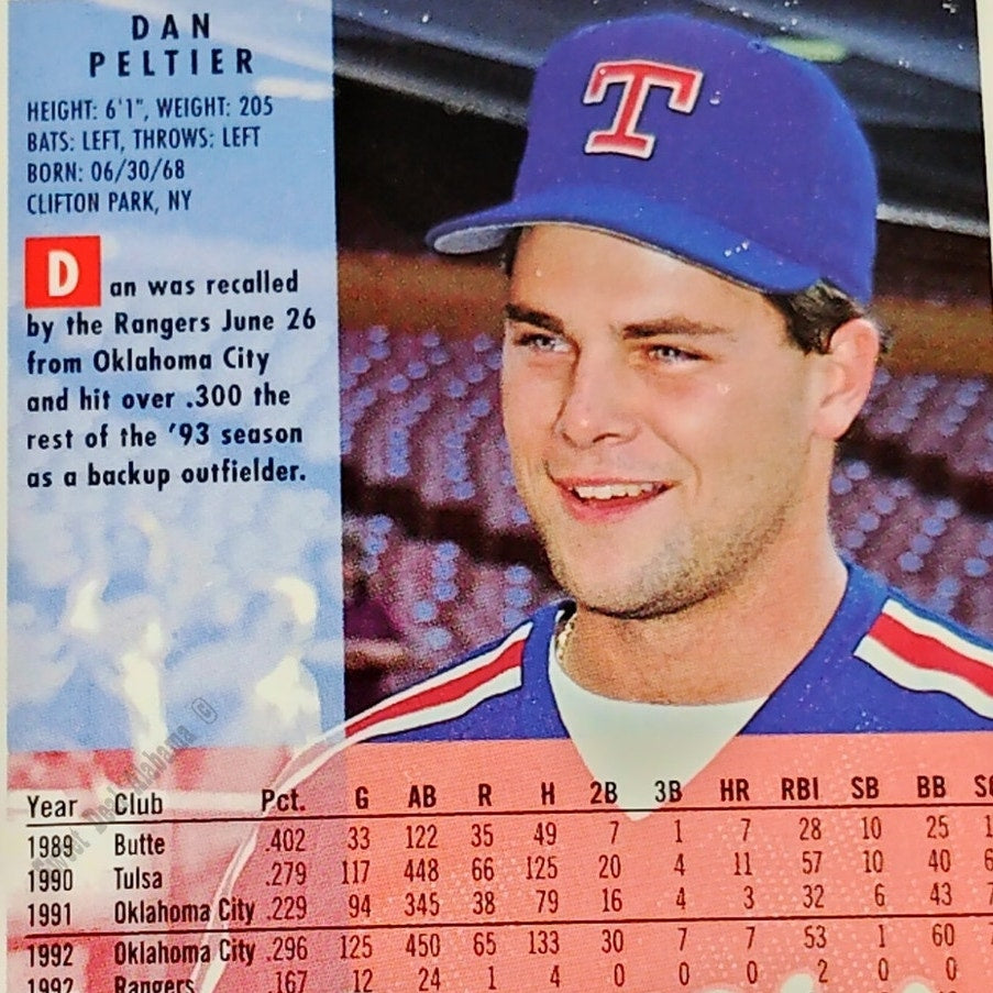 Dan Peltier, Texas Rangers, #316, 1994 Fleer Baseball Collector's Card