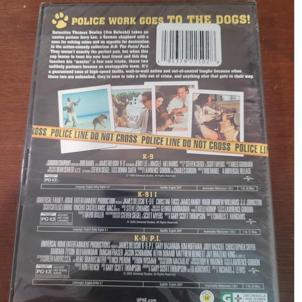 K-9 The Patrol Pack DVD James Belushi - 3 Movie Collection K-9 K-911 K-9 PI