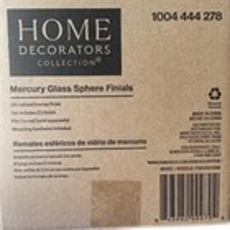 Home Decorators Collection Mercury Glass Sphere Curtain Rod Finials – Oil-Rubbed Bronze (Set of 2)