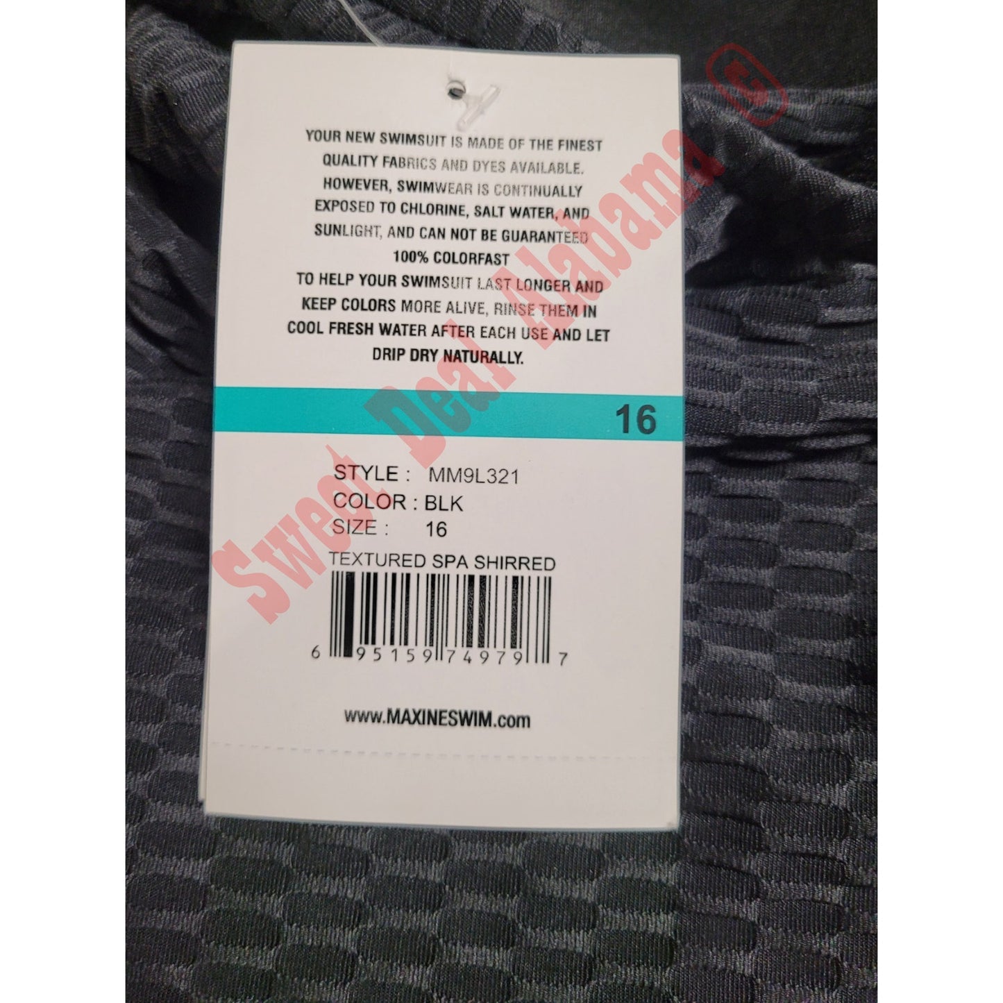 Women's Maxine Textured Spa Shirred Leg One Piece Swimsuit Misses 16 Black