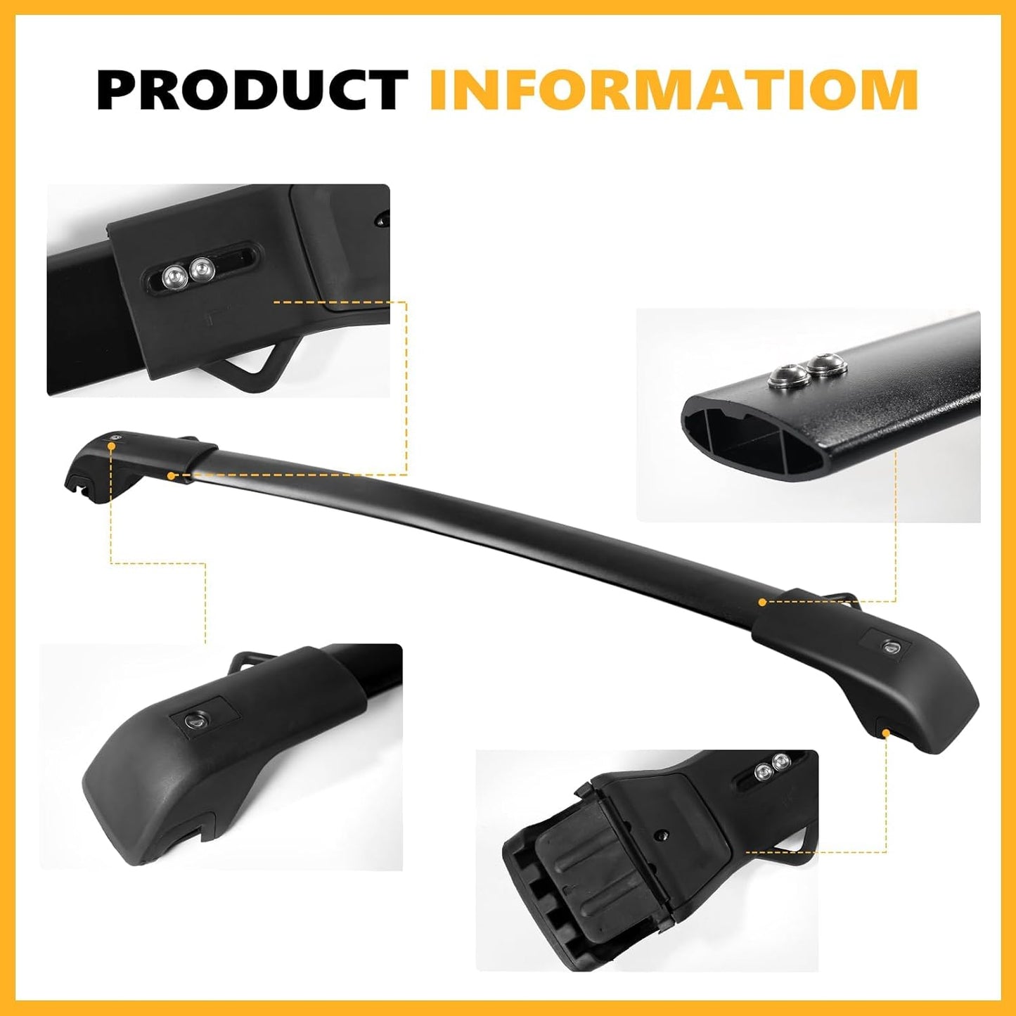 220lb Roof Rack Cross Bars for Ford Explorer 2020–2025 Lockable Aluminum Carrier