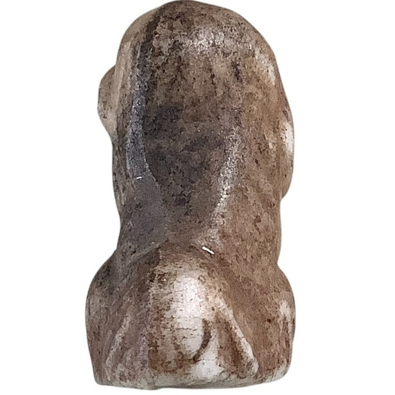 Antique Vintage Pottery, Mastiff Dog Figurine, Marked "Japan" 1-1/8"H x 1"W