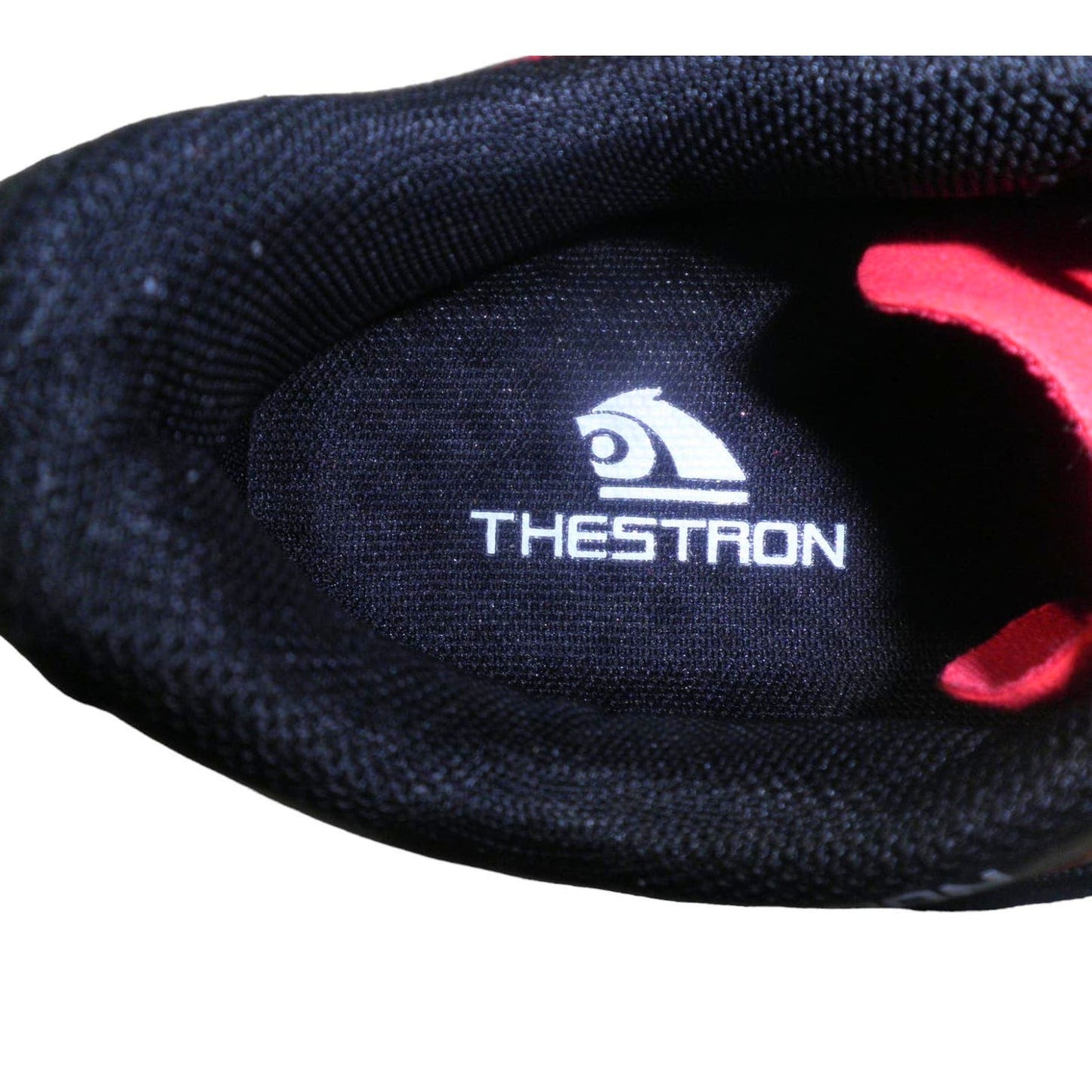 Thestron Track and Field Shoes, Men 4, Women 6, Foot Length 9.06", Red/Black