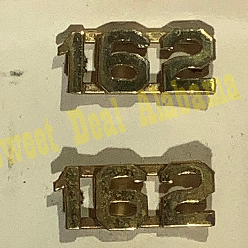 Early/Mid 1900s Brass C-Clasp "162" Collar Device 3/8"H Hat / Lapel Pins Set
