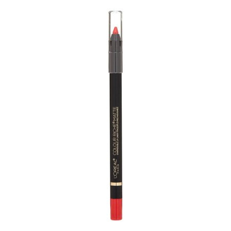 2× L'Oréal Paris Colour Riche Matte Lip Liners – 100 Matte in Manhattan, Creamy Nude Matte, 0.04 oz.