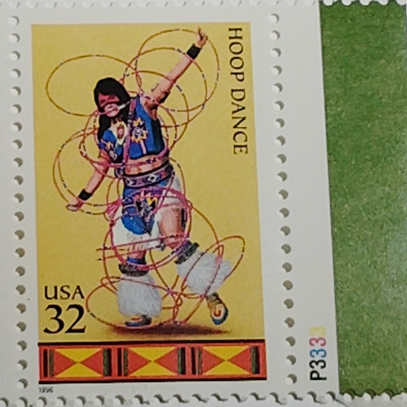 Block of 5 – 1996 USA American Indian Dances Comm. Strip MNH – Scott 3072–3076