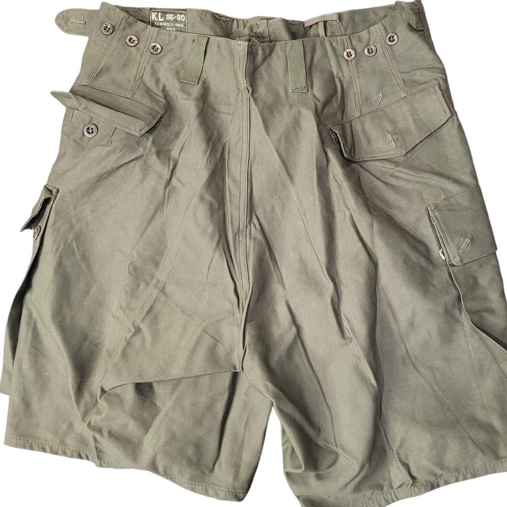 Dutch Military Cargo Shorts - Seyntex 1960 - 33W - Olive Drab Green - Button Fly