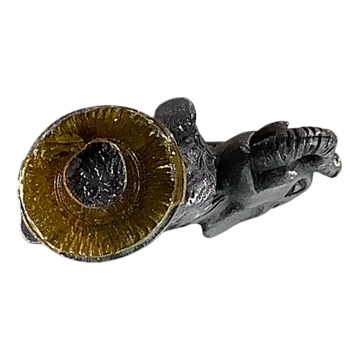 Miniature Pewter Russ Berrie Co. Circus Elephant Figurine 7/8"H x 1"L x 7/16"W