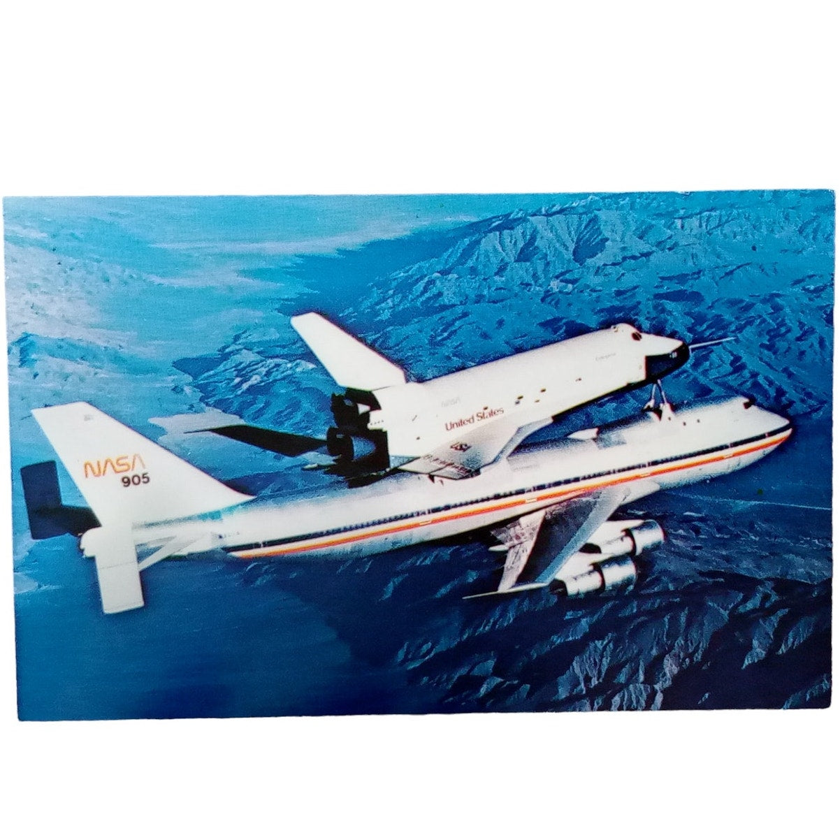 NASA 747 Carries Space Shuttle Enterprise Final Approach & Landing 3-1/2 x 5-3/8