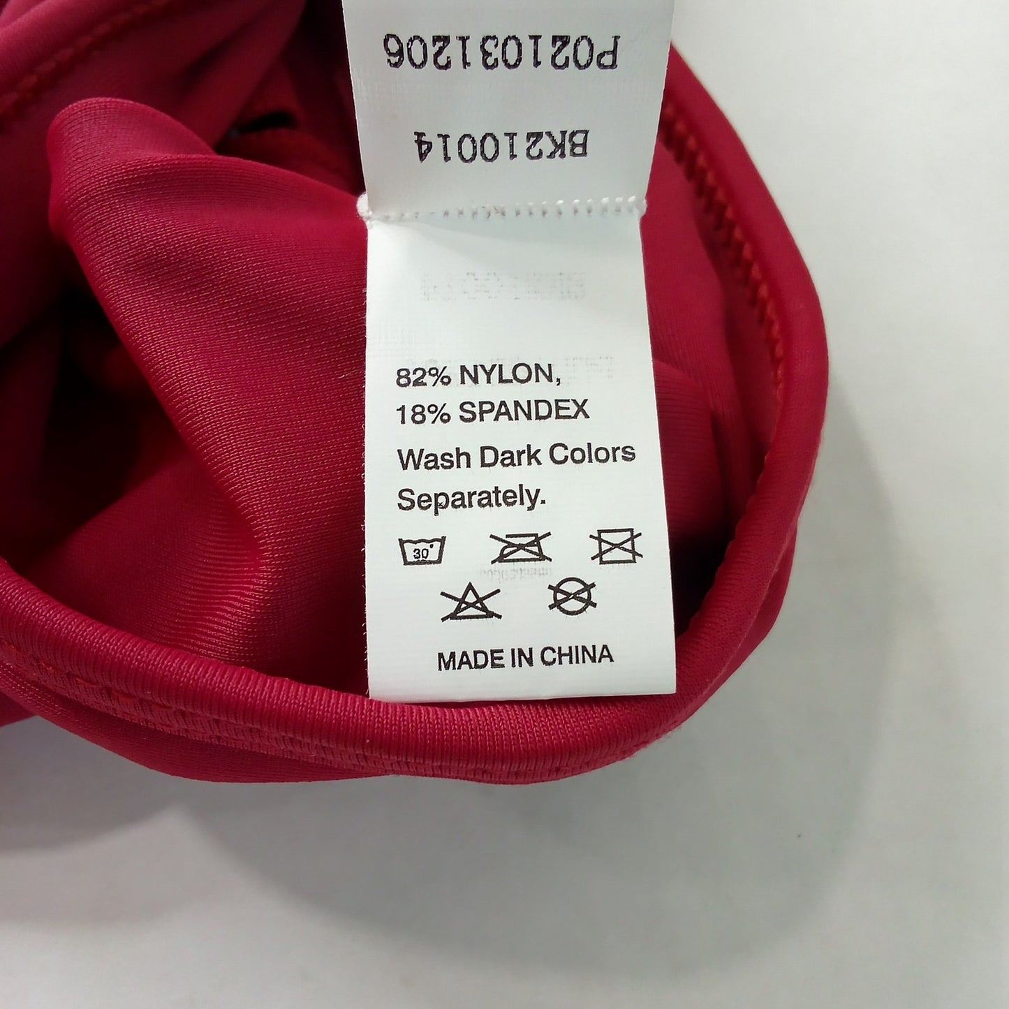 Peddney Red Triangle Bikini Top Adjustable Swim Stretch Women’s Size Large