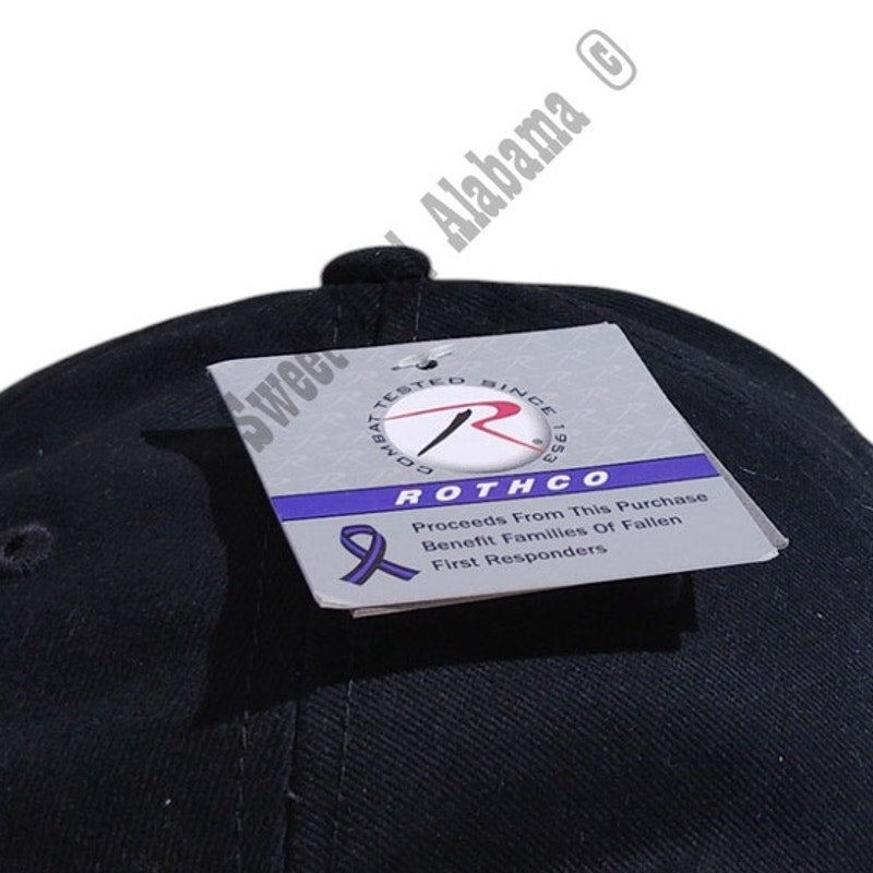 Rothco Thin Blue Line Low Profile Cap, Baseball Cap,. Hat, Black, One Size