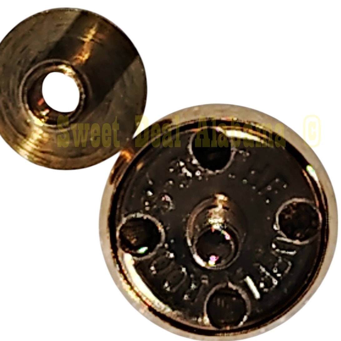 Gold Eagle Great Seal Screw Mount Button, 27 Ligne (5/8"D), The Supply Room