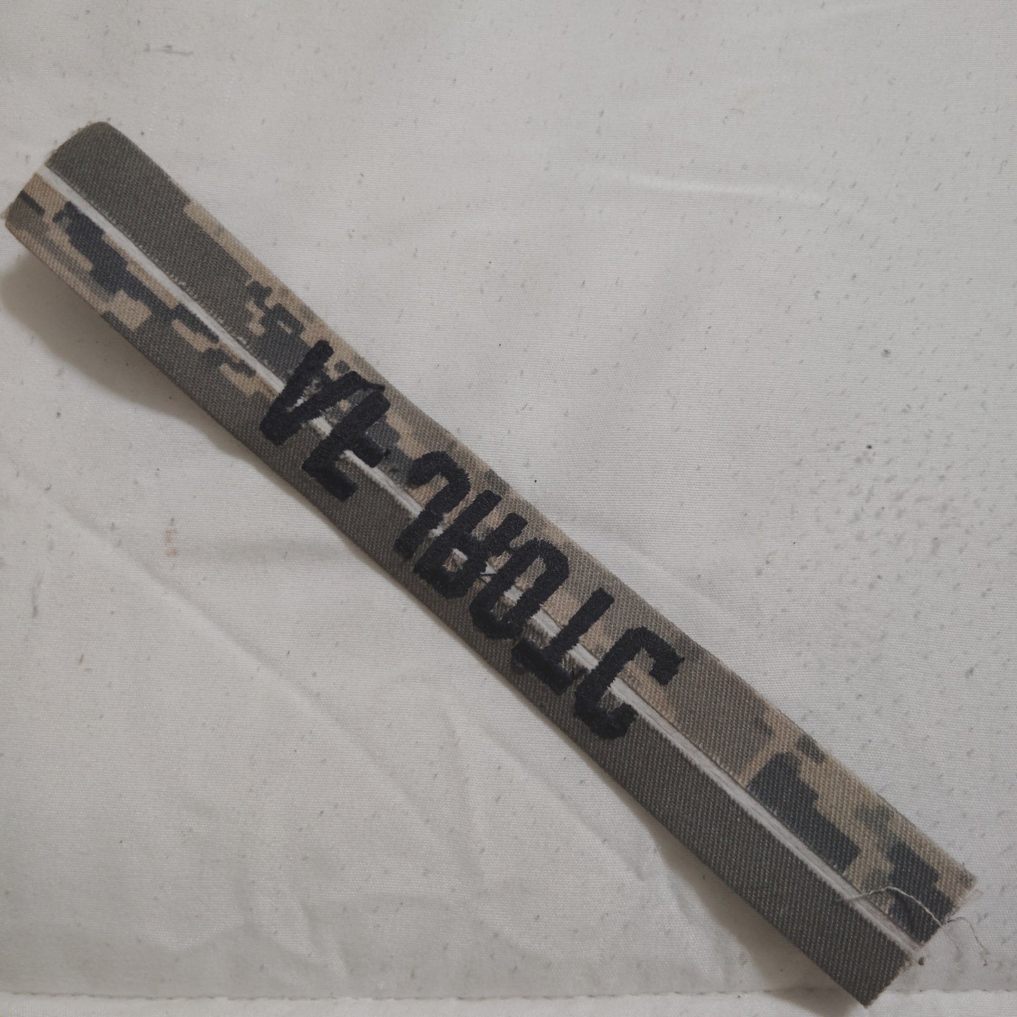 AFJROTC Branch Tape, ABU Digital Tiger Stripe, 7.63" × 1" TE Sew‑On Novelty Tape