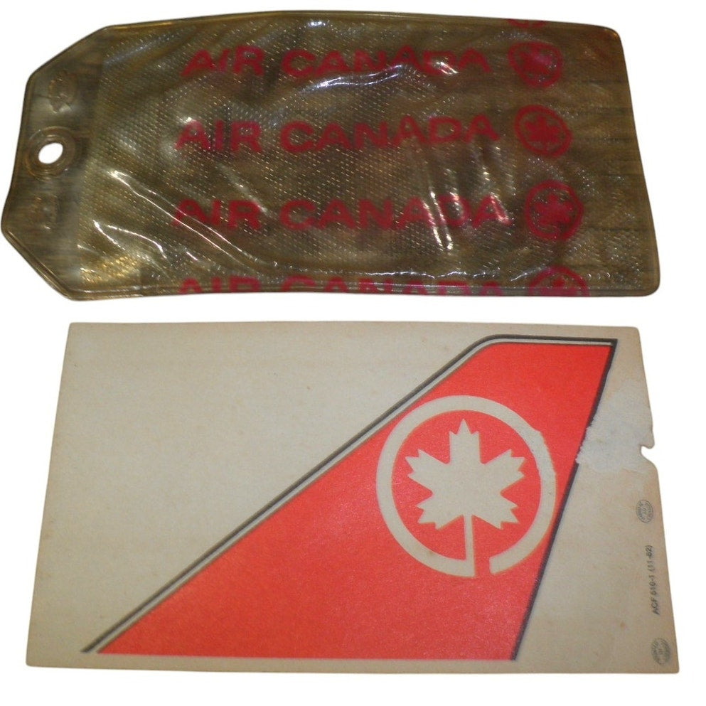 Vintage Air Canada Airlines Baggage ID Tag -Plastic w/ Cardboard Insert (Unused)