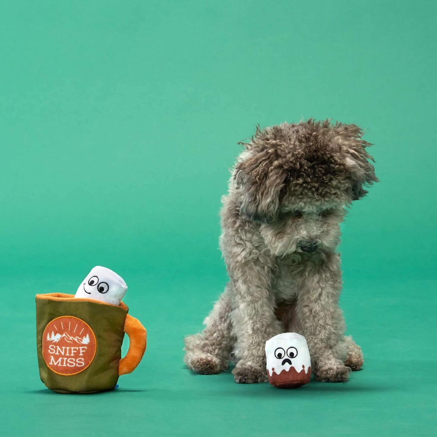 Bark Sniff Miss Marshmallows & Mug Soft Toys (3-in-1) for Small Dogs