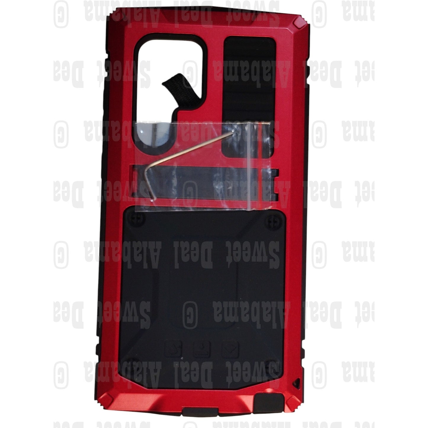 Red S22 Ultra Waterproof Case – Shockproof Metal Armor w/ Stand, 360° Cover