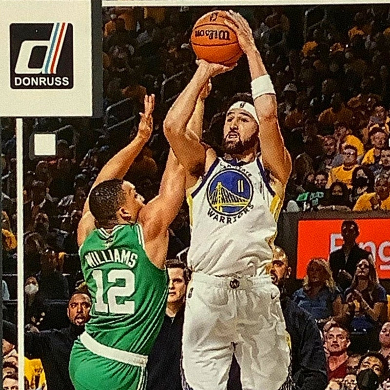 Klay Thompson, Card #117, Golden State Warriors, 2022-23 NBA Panini Donruss