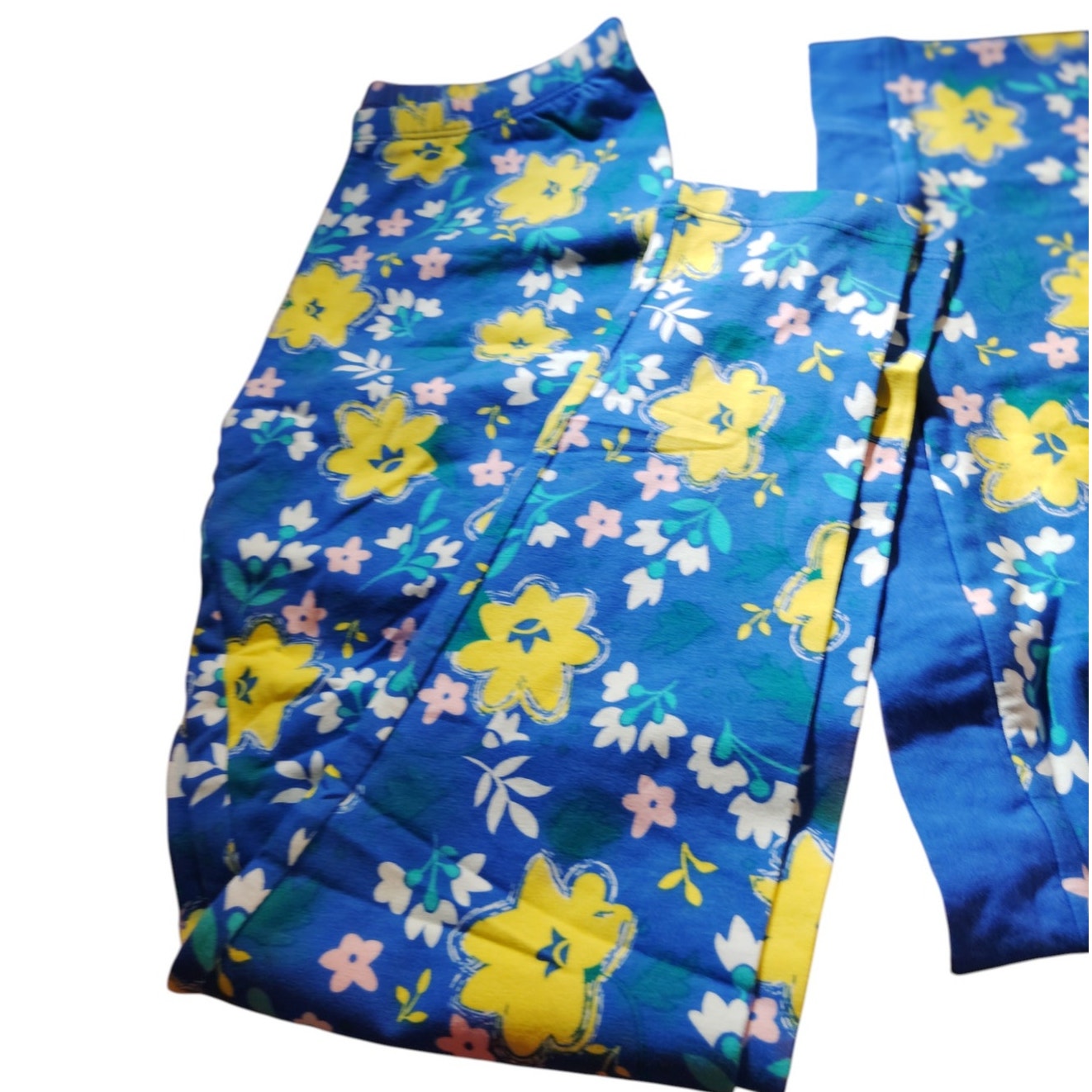 A for Awesome S/S Dropwaist Casual Dress w/ Leggings, LRG Ellis Blue Floral NWOT
