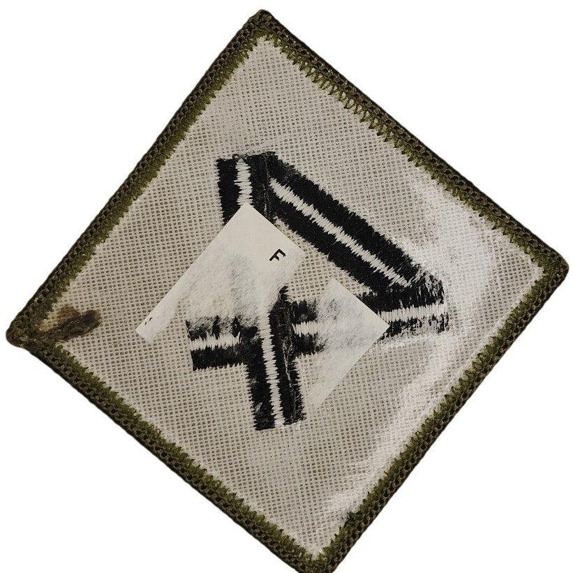 USMC 4th Marine Division Patch Subdued OD Green 3‑3/8" × 3‑3/8" Sew‑On
