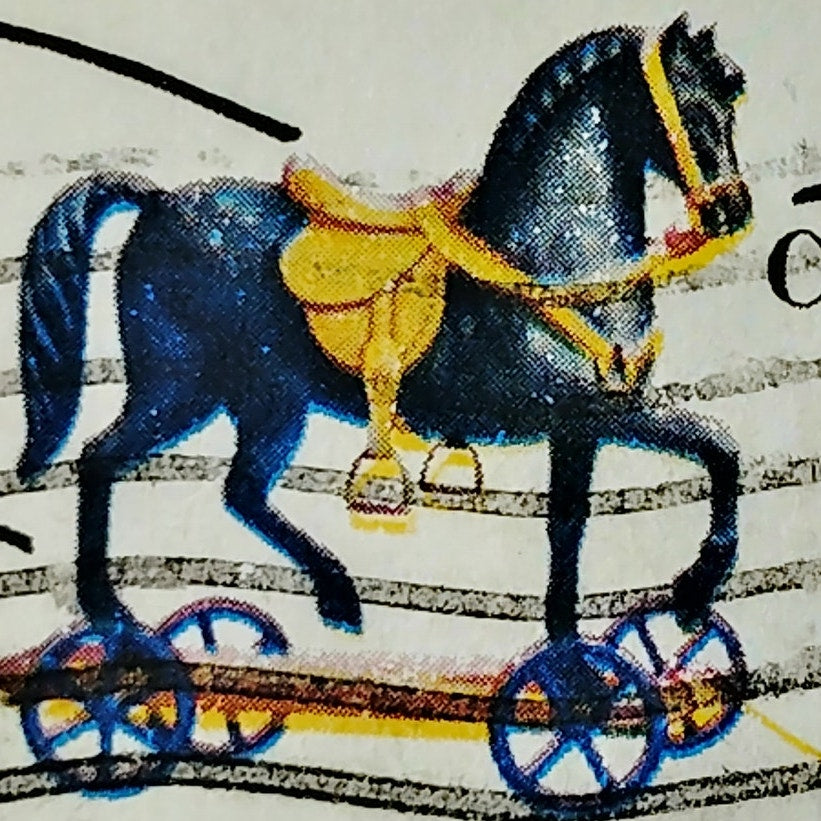 1970 US 6c Christmas Toy Horse Contemporary Stamp #1416 Used Cancelled