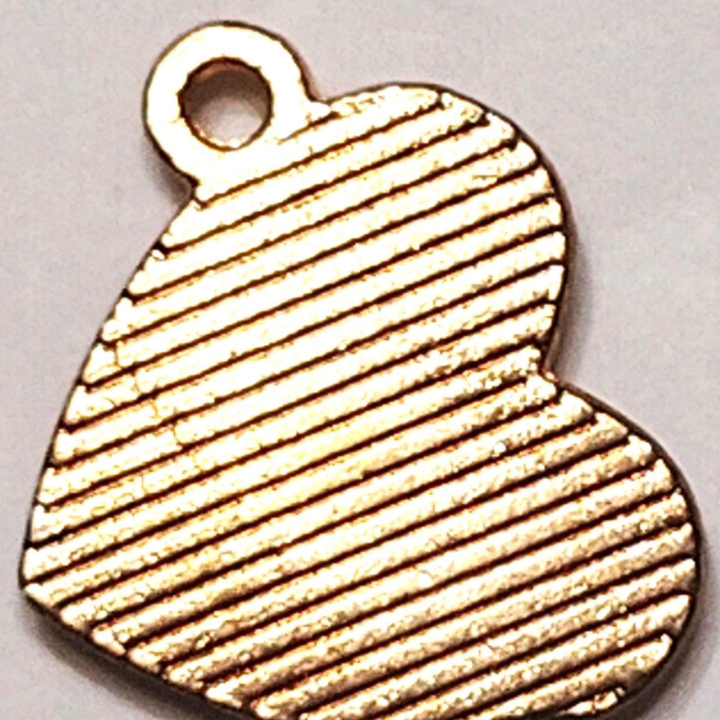 Evil Eye Heart Charm Red Enamel Gold‑Tone Pendant 1/2" Jewelry Making Connector