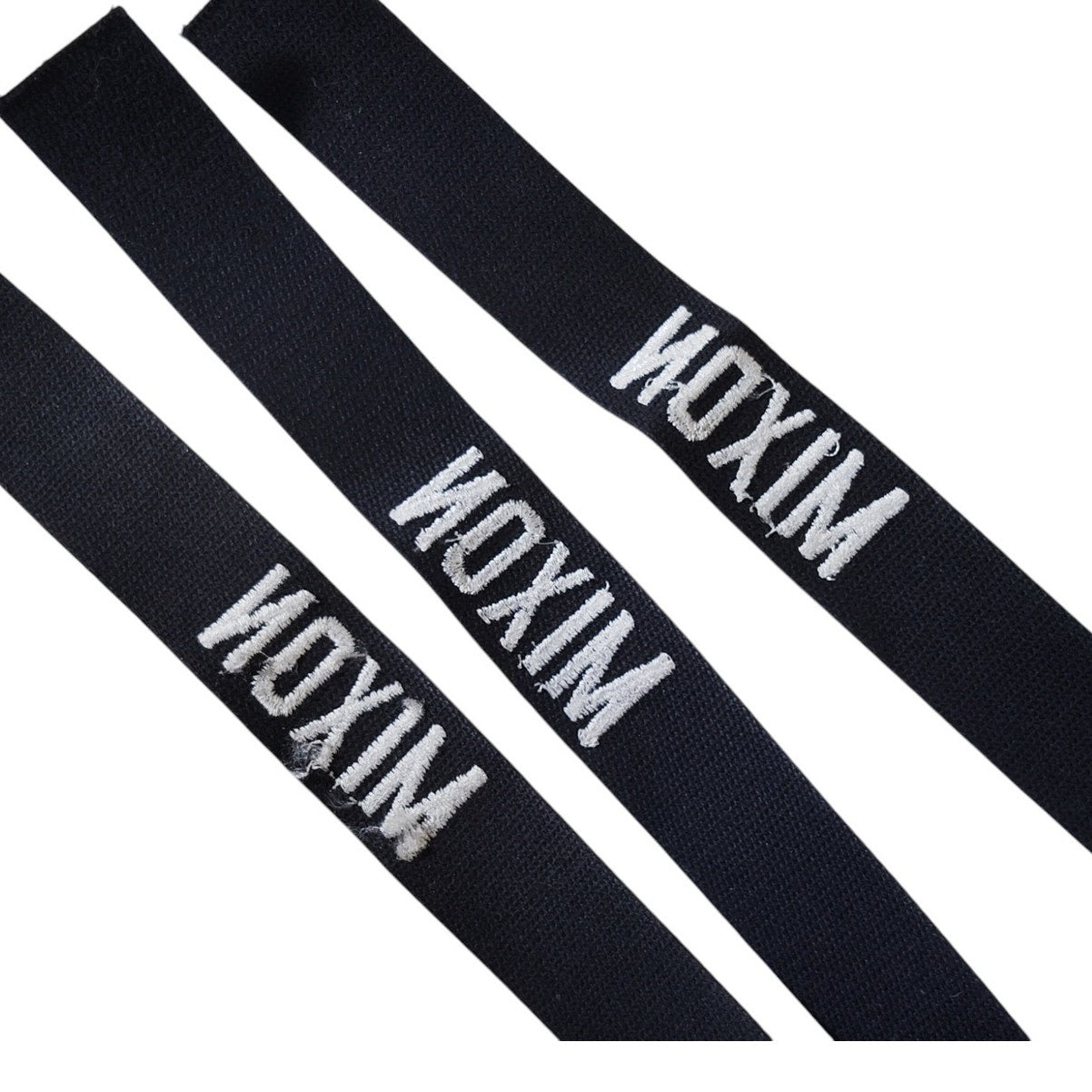 3x Custom Name Tape "MIXON" Black Twill w/ Silver Thread 9"x1"