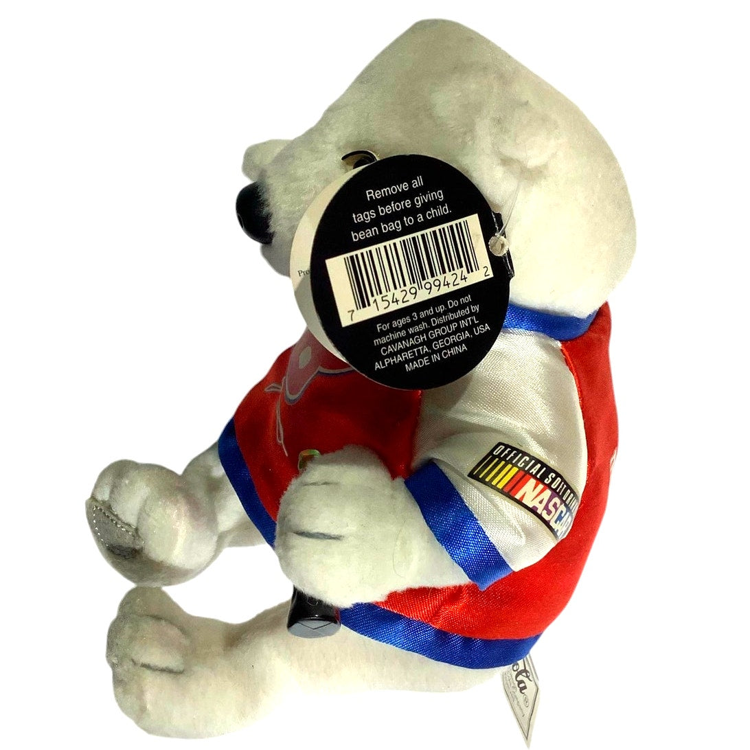 1999 Coca-Cola / Dale Jarrett #88 Polar Bear Pellet Plush 6"H x 5"W x 3"D