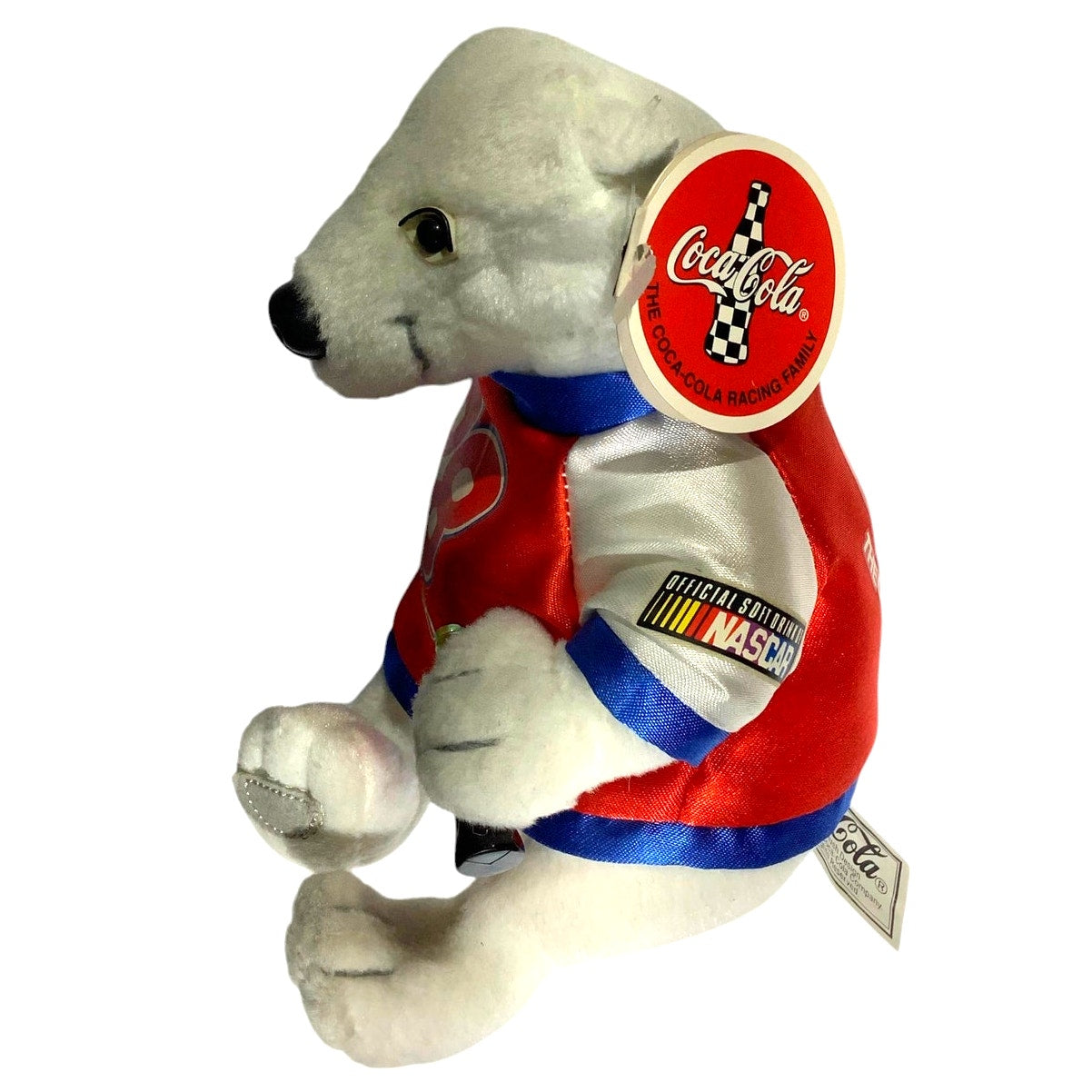 1999 Coca-Cola / Dale Jarrett #88 Polar Bear Pellet Plush 6"H x 5"W x 3"D