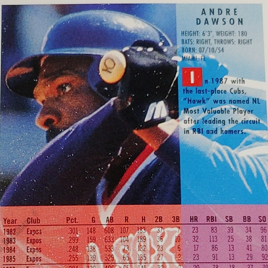 Andre Dawson, Boston Red Sox, #29, 1994 Fleer Baseball Collector's Card