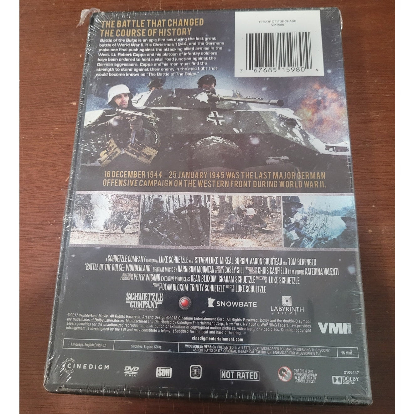 Battle of the Bulge Wunderland DVD 2018 World War Two Drama, Soldiers Germany