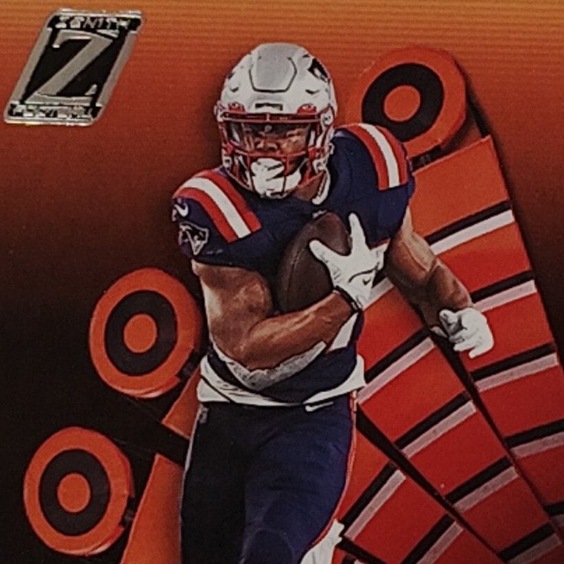 Damien Harris, New England Patriots, NFL 2022 Panini-Zenith Card 10, EX/NM