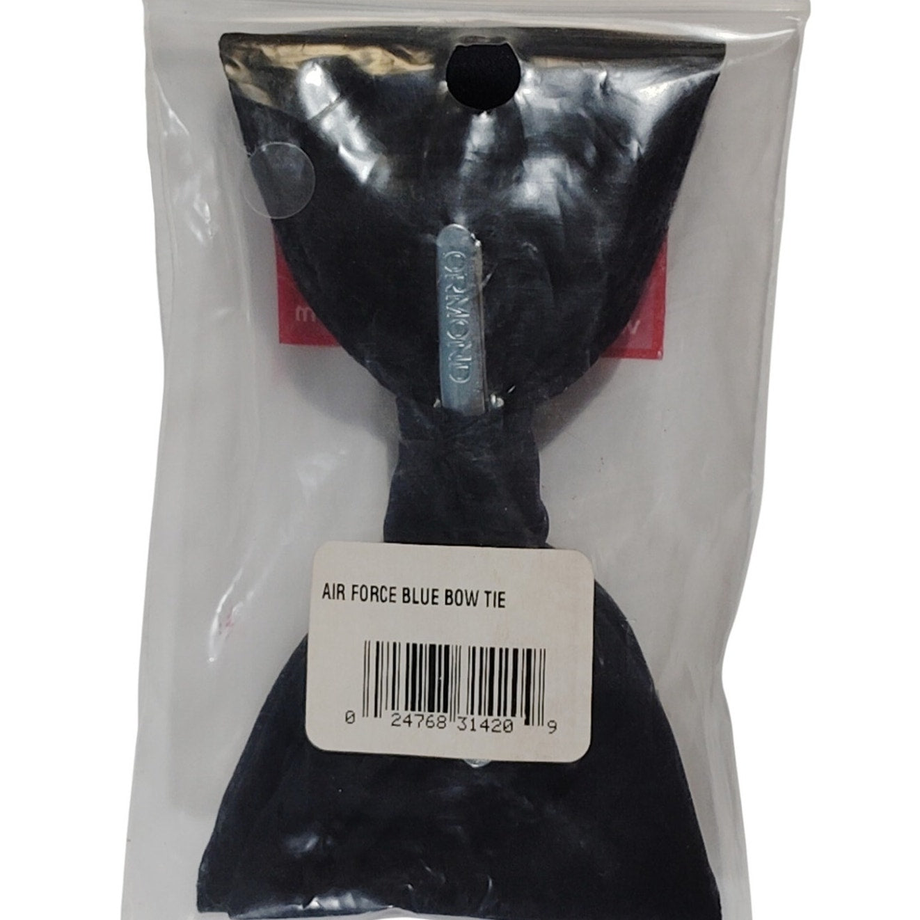 Air Force Blue Satin Bow Tie, Clip-On, Shade 1160 Midnight USAF & CAP Mess Dress