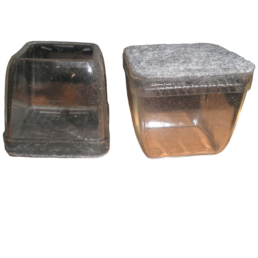 24-PK Clear Chair Leg Floor Protectors for Hardwood Floors - Square Pads