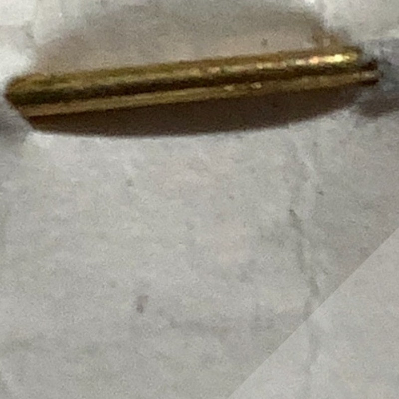 Early/Mid 1900s Brass C-Clasp "77" Collar Device 3/8"H Hat / Lapel Pin
