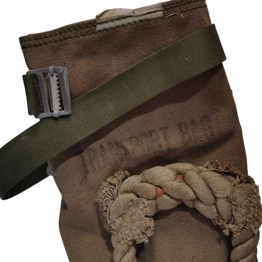 Vintage 1950's U.S. Army Canvas Transport Bag 17"x29" Rope Handle