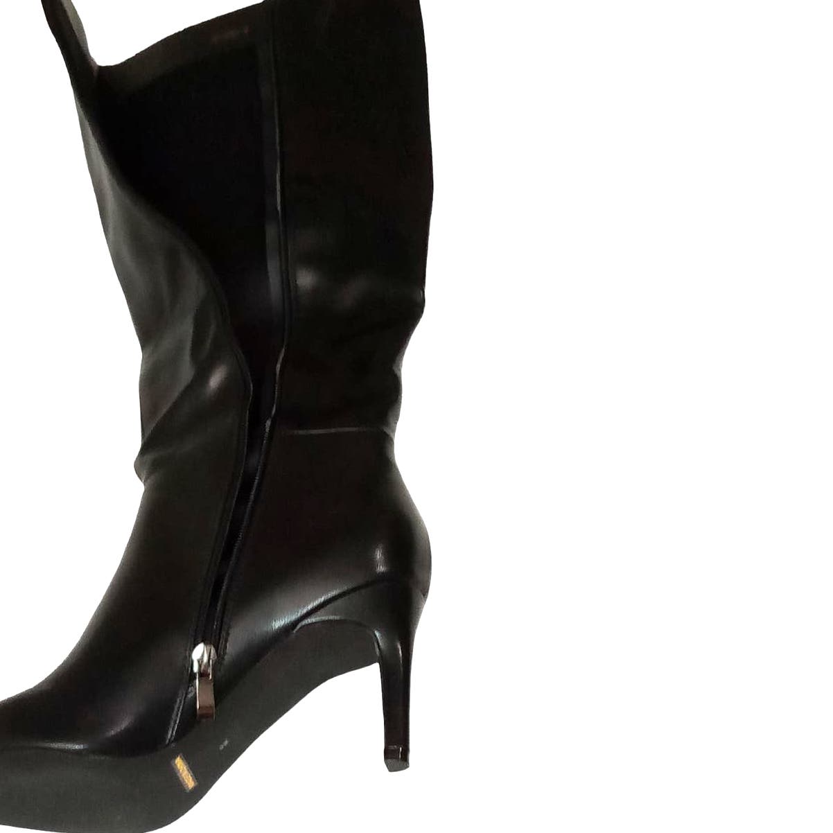 Knee High Boots Pointed Toe Tall Boots 3" Stiletto High Heel Long Side Zipper, 8