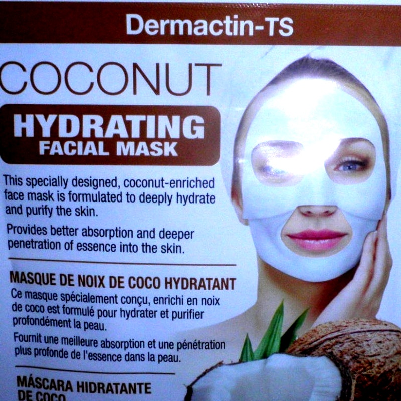 6-PK Dermactin-TS Coconut Hydrating Infused Sheet Face Masks (Box of 6)
