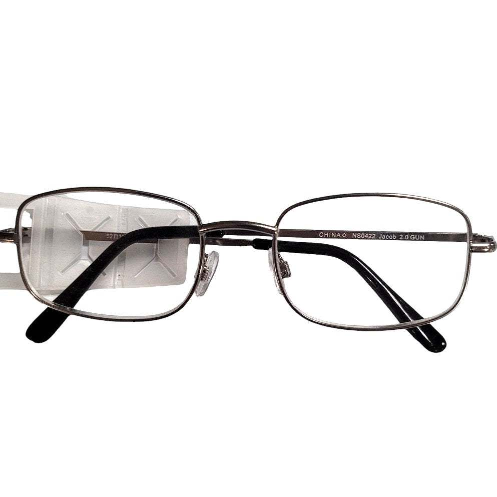 Foster Grant SparePair Jacob Reading Glasses Gun Metal with Case, +1.25
