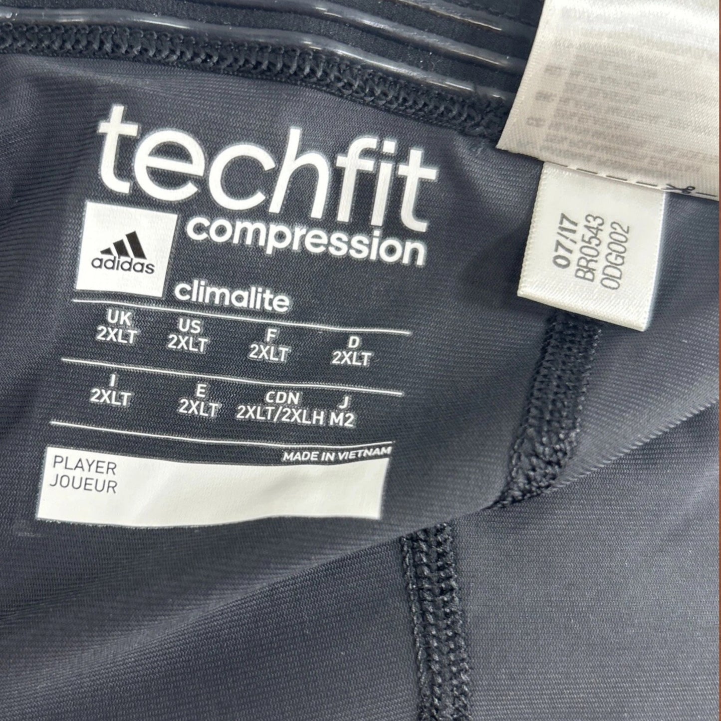 Adidas Techfit Climalite Padded Compression Leg/Knee Sleeve – Solid Black – 2XLT