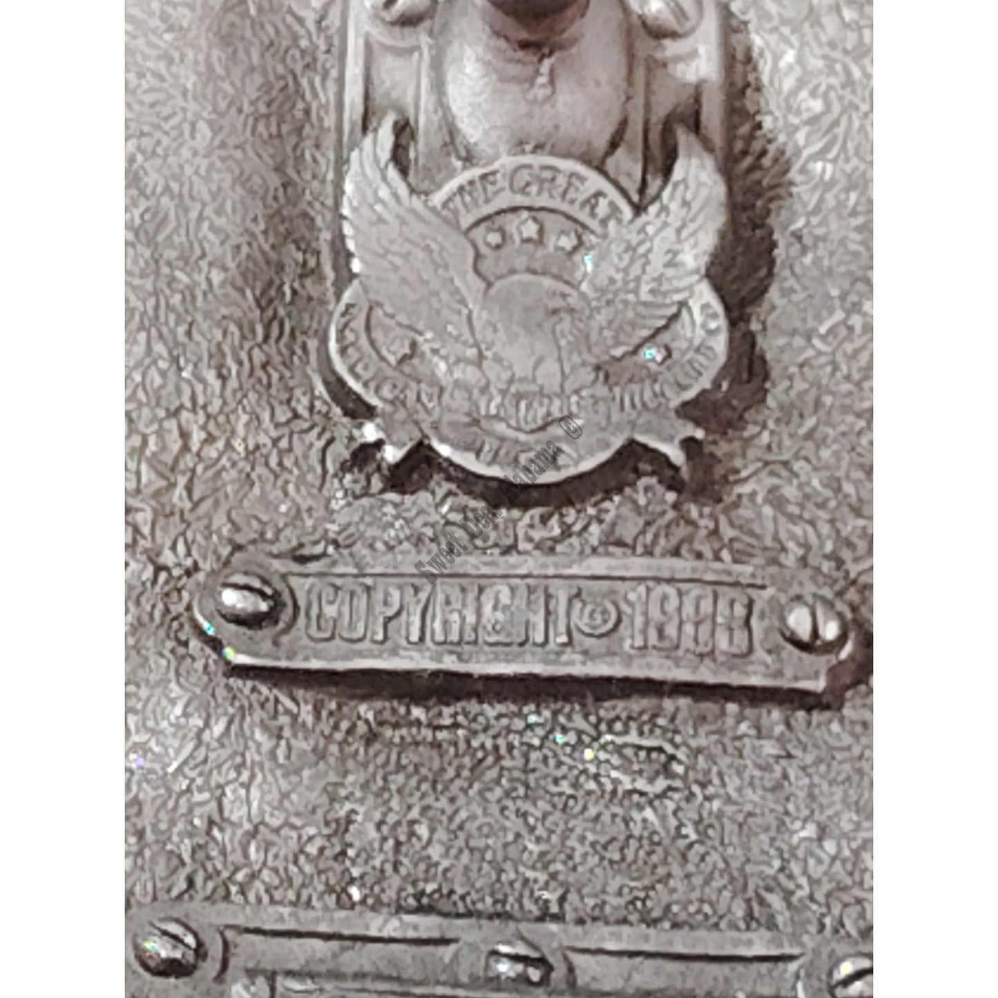 1988 WW II Veteran Victory Great American Belt Buckle, All Branches 3"W x 2-25"H