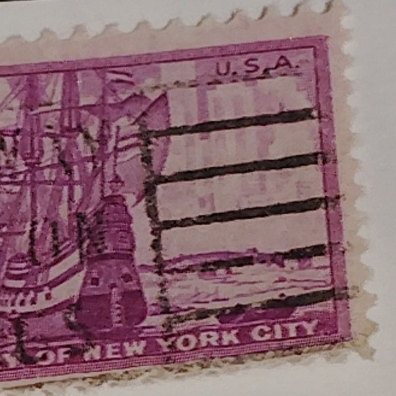 1953 3¢ New York City 300th Anniversary Stamp, Scott No. 1027, Dutch Settlement