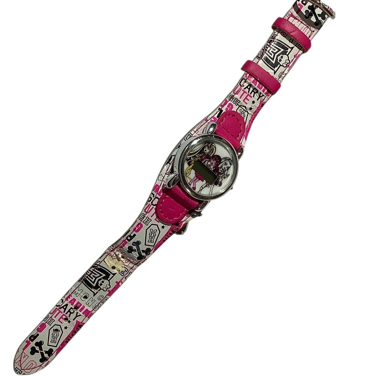 Monster High Girl's Wristwatch, Deco Leather Band, Non-Operable